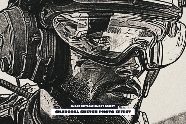 Charcoal Sketch Photo Effect