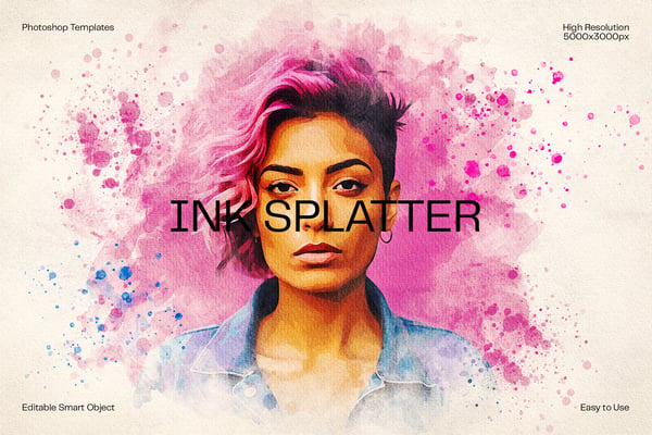 Ink Splatter Photo Effect