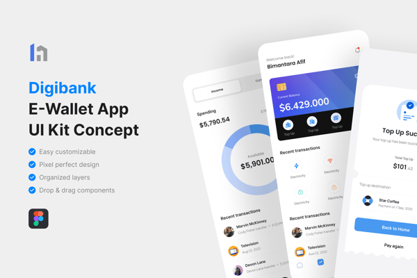 Digibank_E-Wallet App UI Kit