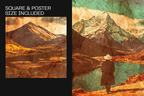 Coffee Paper Square And Poster Photo Effect