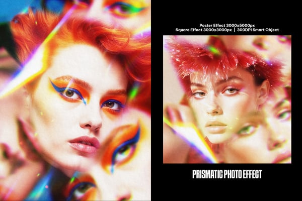 Prismatic Square And Poster Photo Effect
