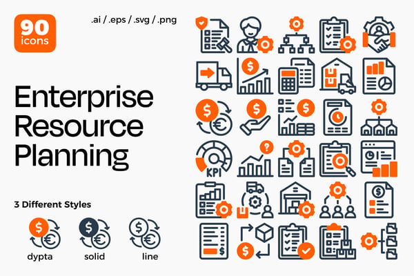 Enterprise Resource Planning Icon Set