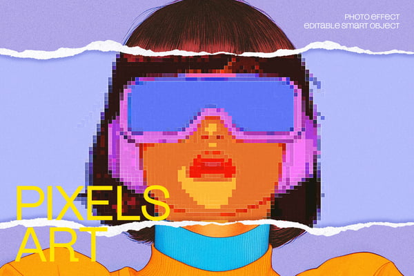 Pixels Art Photo Effect