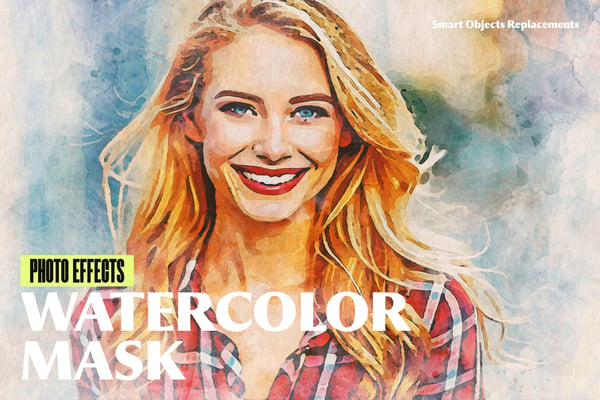 Watercolor Mask Photo Effect