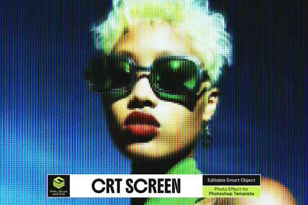CRT Screen Photo Effect