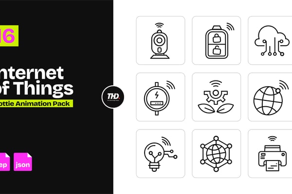 Internet of Things Icons Pack | After Effects & Lottie Animation