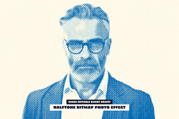 Halftone Bitmap Photo Effect