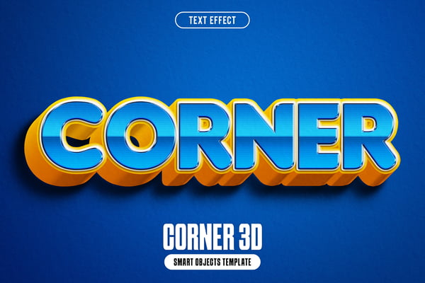 Corner 3D Text Effect