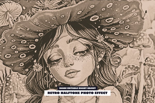 Retro Halftone Photo Effect