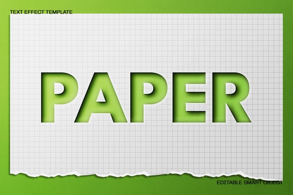 Cutting Paper Text Effect
