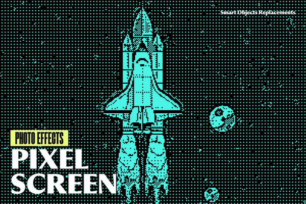 Pixel Screen Photo Effect
