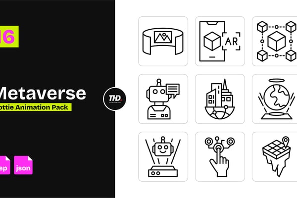 Metaverse Icons Pack | After Effects & Lottie Animation