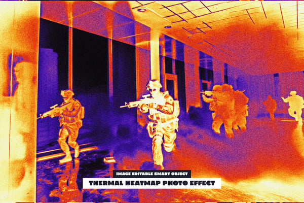 Thermal Heatmap Photo Effect