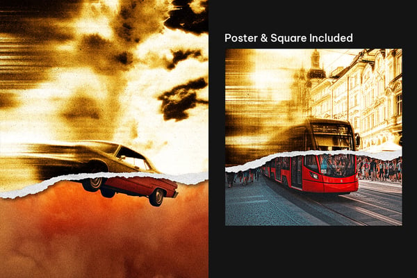 Bright Scan Square And Poster Photo Effect