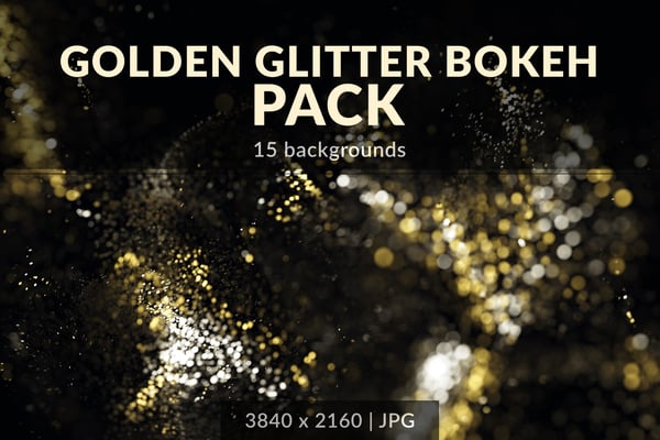 Golden Glitter Bokeh Pack