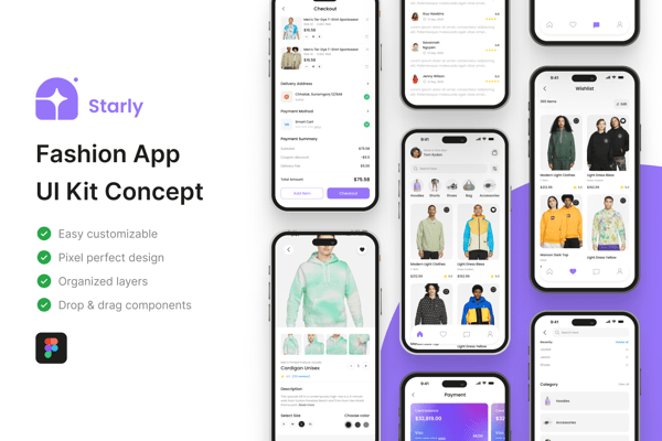 Starly - Fashion Store  App UI Kit (No Image).fig