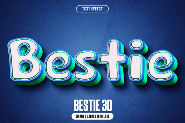 Bestie 3D Text Effect