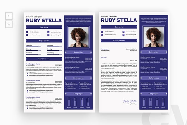 Abstract Background Modern Resume CV