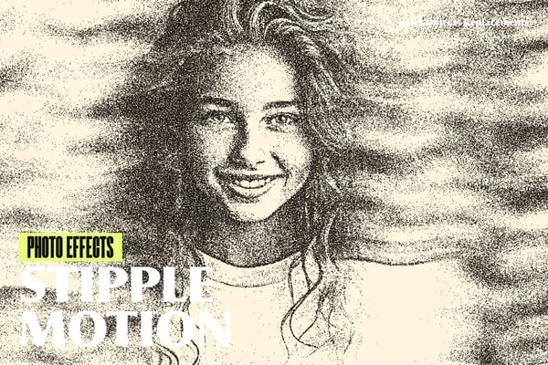 Stipple Motion Photo Effect