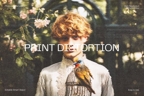 Print Distortion Photo Effect