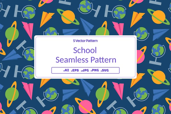 School Seamless Pattern