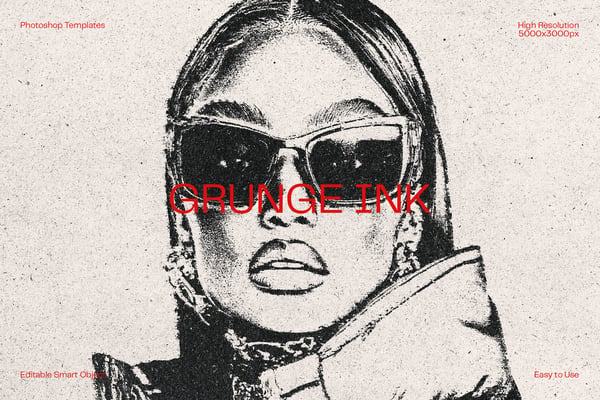 Grunge Ink Photo Effect