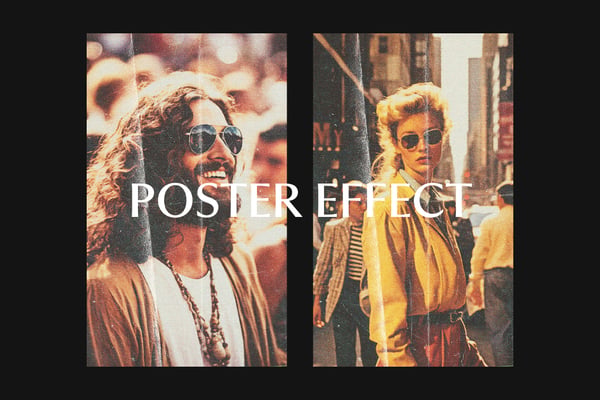 Retro Worn Paper Square And Poster Photo Effect