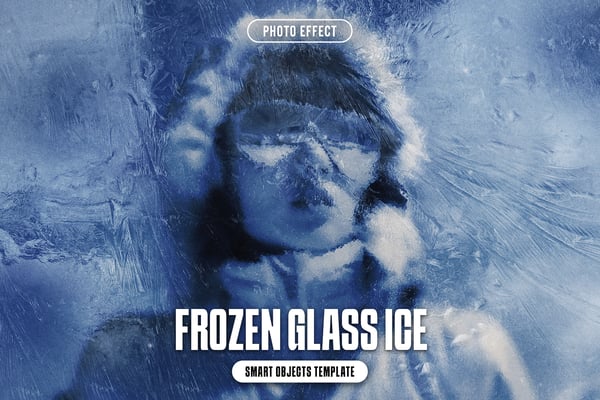 Frozen Glass Ice Photo Effect