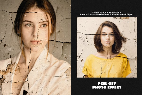Peel Off Square And Poster Photo Effect