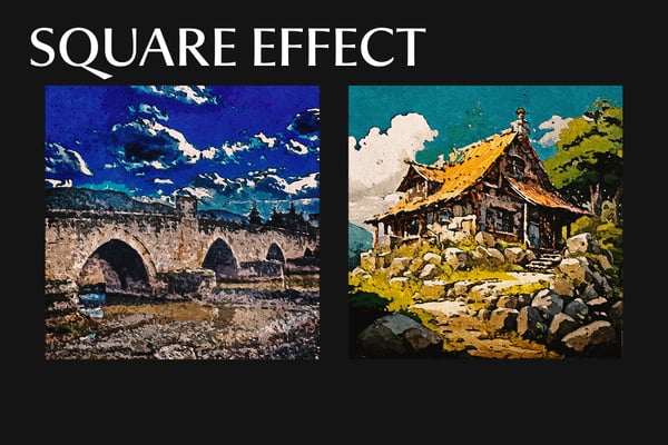 Real Painting Square And Poster Photo Effect