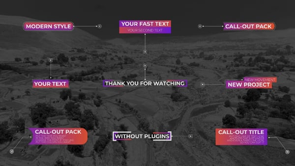 Modern Call Outs for DaVinci Resolve.