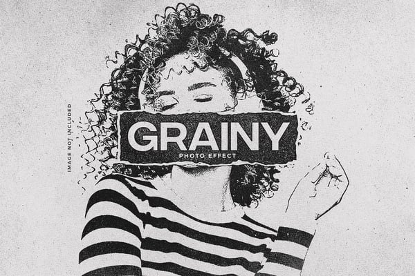 Grainy Stamp Photo Effect PSD