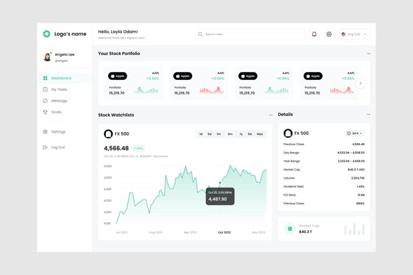 Portfolio Dashboard UI Kit