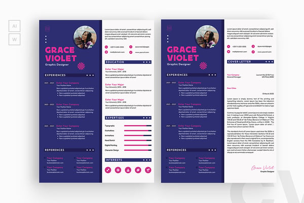 Colorful Abstract Resume