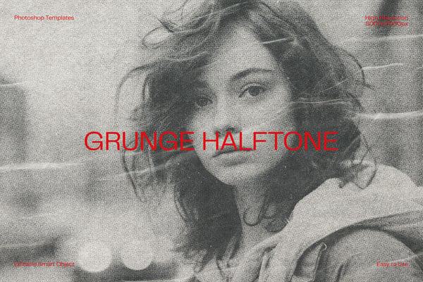 Grunge Halftone Photo Effect