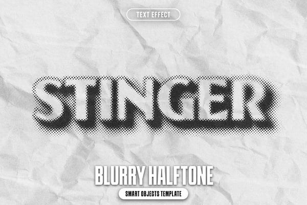 Blurry Halftone Text Effect