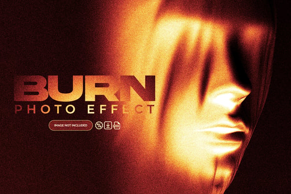 Burn Photo Effect PSD Template