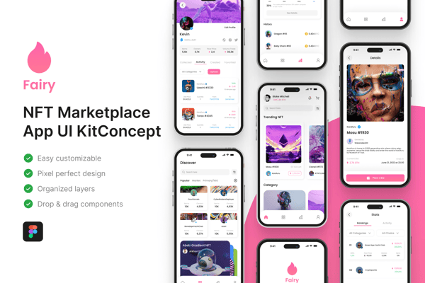 Fairy - NFT Marketplace App UI Kit