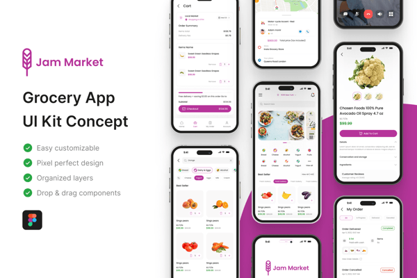 Jam Market - Grocery App UI Kit