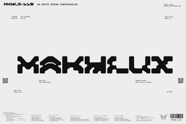 Makhlux 119 - Futuristic Typeface