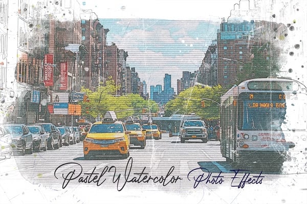 Pastel Watercolor Photo Effects
