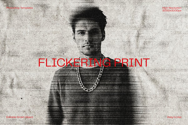 Flickering Print Photo Effect
