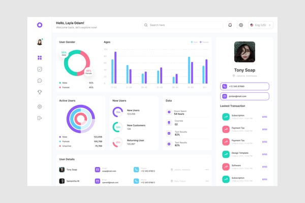 User Analysis Dashboard UI Kit