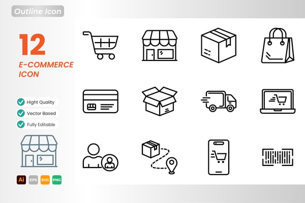 E-Commerce Outline Icons