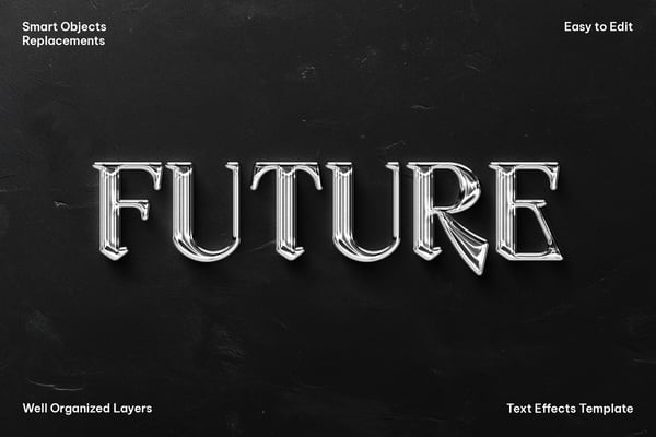 Chrome Text Effect