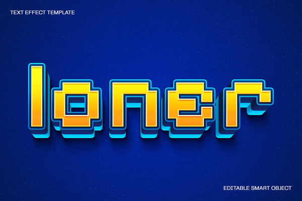 Loner Pixel Text Effect