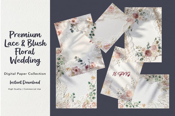 Premium Lace & Blush Floral Wedding