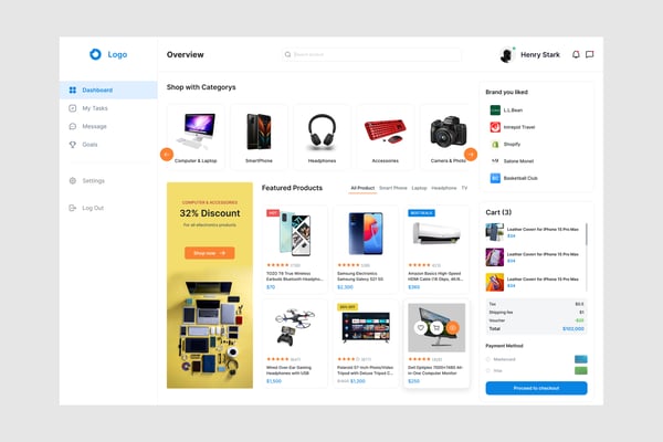 E-Commerce Dashboard UI Kit