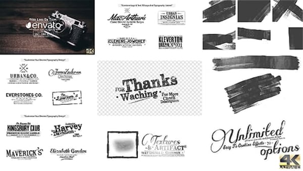 70 Grunge Vintage Titles & Brush Toolkit