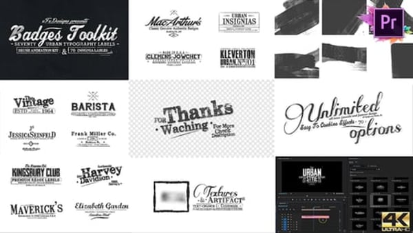 70 Grunge Vintage Titles For Premiere Pro | MOGRT